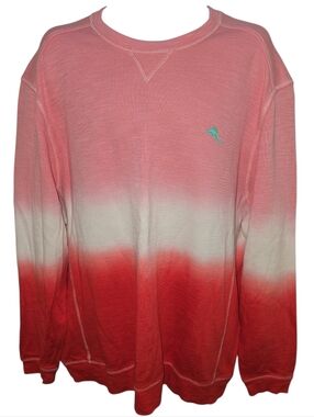 Tommy Bahama Ombre Mens XXXL Sweatshirt Candy Pink Crewneck Pima Cotton 3XL